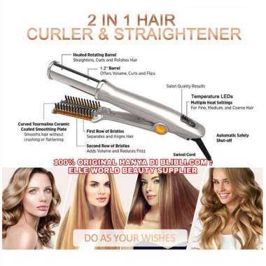 AUTHENTIC INSTYLER IONIC STYLER PRO 2 IN 1 HOT BRUSH AND FLAT IRON - CATOK CATOKAN SISIR RAMBUT PEMA