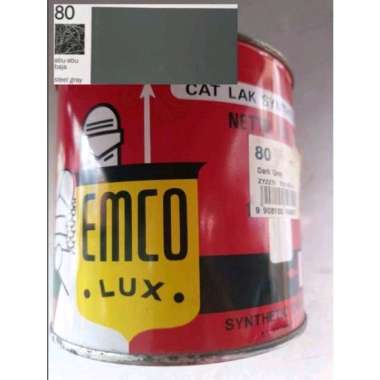 cat minyak kayu besi emco lux warna abu abu baja 1/2 kg