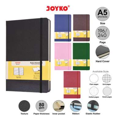 Notebook Buku Tulis Catatan Diary Agenda Joyko Hard Cover A5-Dotted Brown