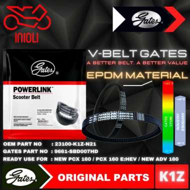 VAN BELT GATES V BELT V-BELT VBELT GATES POWERLINK HONDA PCX 160 ADV 160 K1Z NEW PCX ADV 160 23100-K