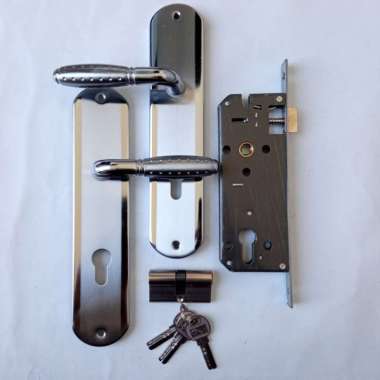 HANDLE PINTU RUMAH SET KOMPLIT / GAGANG KUNCI HENDEL BESAR SET BODY TERBAIK