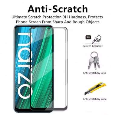 Promo Tempered Glass Layar Realme Narzo 50A / Narzo 50I Full Cover Anti Gores Kaca Realme Narzo 50A