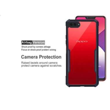 Promo Case Transparan Oppo A3s Softcase Clear Back Cover Oppo A3s Hitam