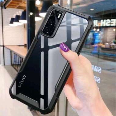 Promo Case Transparan Vivo V20 SE Softcase Clear Back Cover Vivo V20 SE Hitam