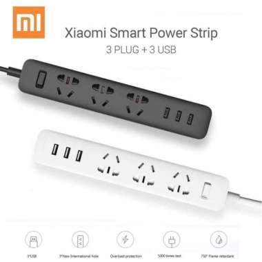 Xiaomi Smart Powerstrip Colokan Listrik Charger 3 USB Port + 3 Colokan