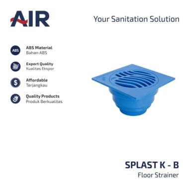 AIR Floor Strainer/Floor Drain/Pembuangan Air Lantai Splast K-Blue BLUE -