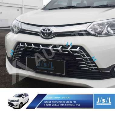JSL Grill Depan Grand All New Avanza Veloz Front Grill Trim CHROME