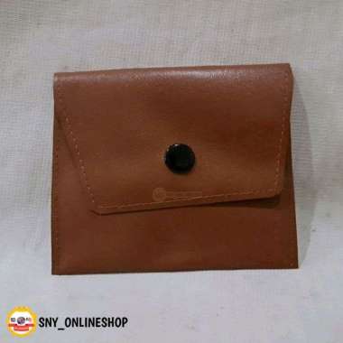 Pouch / Dompet Kartu Koin Souvenir Pernikahan Cokelat