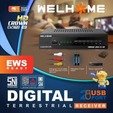 SET TOP BOX TV DIGITAL WELHOME DVB T2 EWS / SET TOP BOX DVB T2