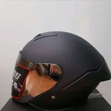 Helm Half Face / Helm JITSU KAIROS SOLID / Helm SNI Black Doff L
