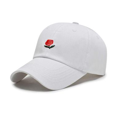 Baseball cap : ROSE - Topi Baseball Topi Golf Topi Pria Topi Wanita One Size WHITE