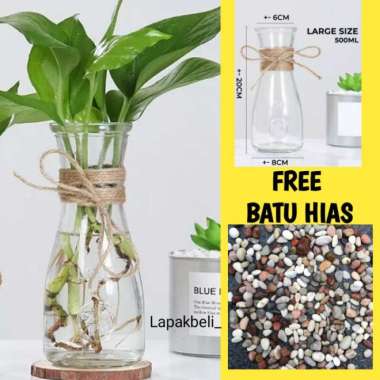 FREE BATU HIAS / VAS BUNGA KACA /VAS BUNGA KARAF/ VAS BUNGA TINGGI