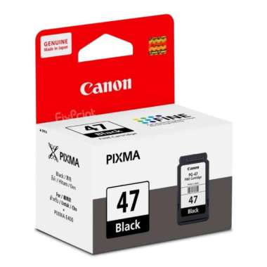 Cartridge Tinta Original PG47 PG-47 PG 47 Black Printer Canon E400 E410 E460 E470 E477 E480 E3170 E3