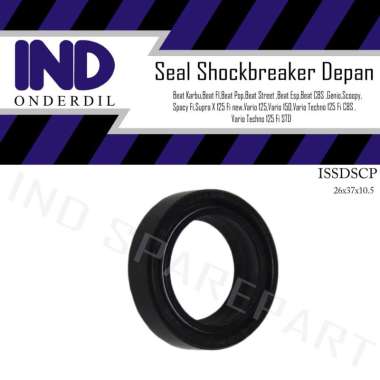 IND Seal Shock Breaker Depan Motor for Honda Vario 125 - 150 & Techno 125 Fi CBS BLACK
