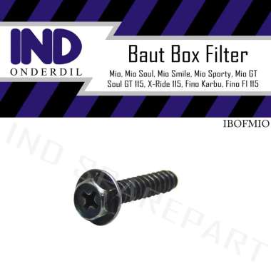 harga IND Onderdil Baut Box Filter for Mio Lama/ Soul Smile Sporty/ GT-Soul/ GT 115/ X-Ride 115/ Fino Kabru/ FI 5x25 Blibli.com