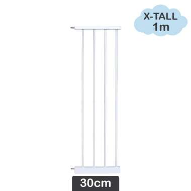Skida EXT30H Baby Safe Extra Tall Safety Gate Extension Pagar Pengaman Bayi - White [30 cm] White