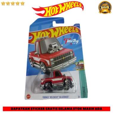 Hot Wheels ToonD 83 Chevy Silverado Merah Tooned Original