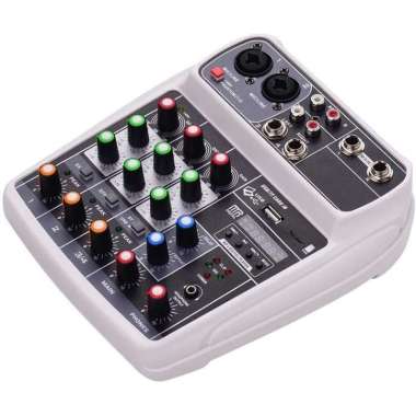 Muslady Professional Compact Mixing Console Mixer 4 Channel Phantom Po
