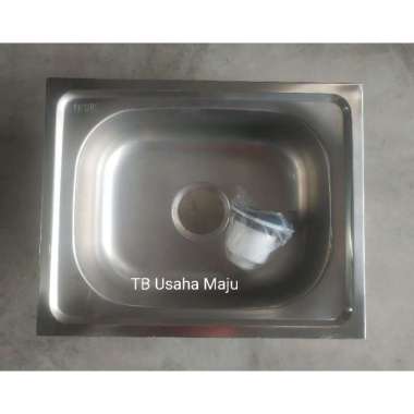 Bak Cuci Piring BCP Wastafel Kitchen Sink Stainless 1 Lubang Tanpa Selang