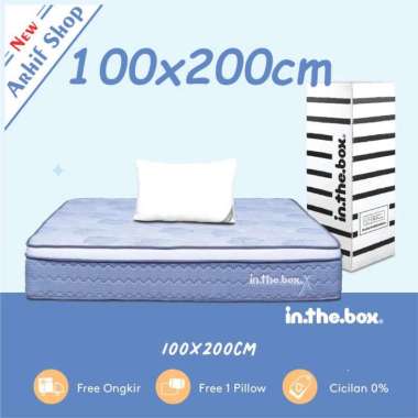 SPRING BED inthebox X size 100x200x27 (Super Single) KASUR IN THE BOX 100 x 200 Putih