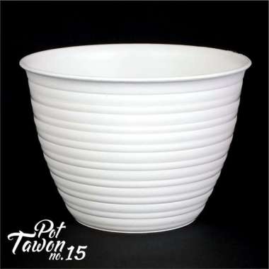 Pot Tawon 15 // Pot Bunga Putih // Pot Plastik Minimalis 15 PUTIH Jawa Barat