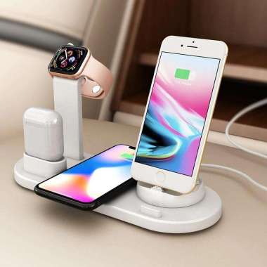 Hicbest Wireless Charging Docking Station 3 In 1 For Smartphone Apple