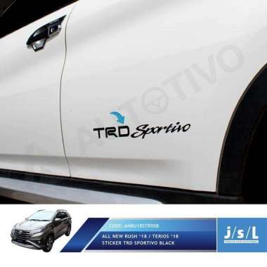 JSL Stiker TRD Sportivo Hitam All New Rush 2018 Samping Tahan Air