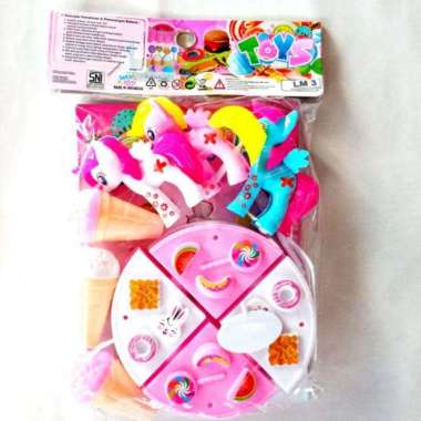 Mainan Kuda Poni 3 poni bonus kue tart ulang tahun / mainan kue ulang tahun anak / Koleksi Mainan te