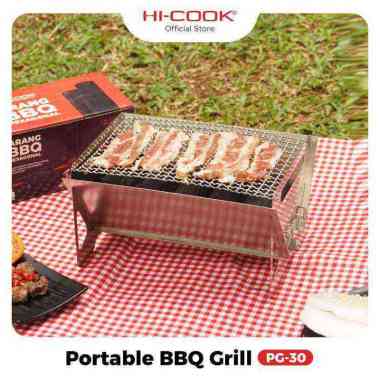 Hi-Cook Portable BBQ Grill Knockdown Besar 30 x 22 | Alat Panggang BBQ Portable