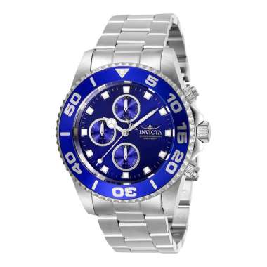 INVICTA Pro Diver 28690 Chronograph Blue Dial Stainless Steel Strap [Machtwatch] Silver