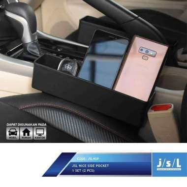 JSL Holder Samping Mobil Nice Pocket Tempat HP Power Bank Multifungsi