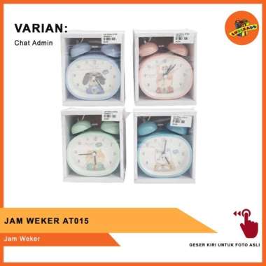 MAKASSAR! JAM WEKER OVAL AT015 - Jam Weker Kring