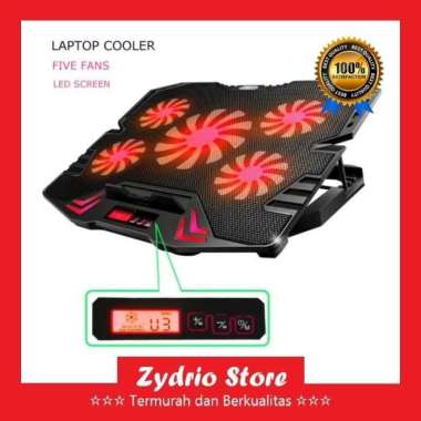Cooling Pad Laptop 5 Fan - Cooling Cooler fan Kipas Pendingin Notebook Biru