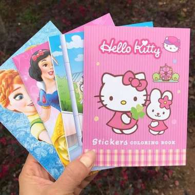 Stiker Colouring Book Lucu Import / Buku Stiker Mewarnai Unicorn