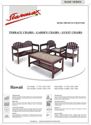 KURSI TERAS HAWAI 2 KURSI 1MEJA 2 kursi 1meja