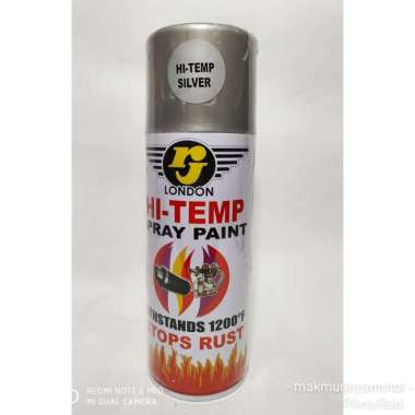 RJ London , Spray Paint , Cat Semprot Hi Temp Silver 400cc