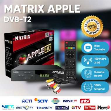 SET TOP BOX TV DIGITAL MATRIX APPLE DVB T2 + PENERIMA SIGNAL TV DIGITAL