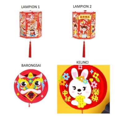 DIY LAMPION IMLEK CHINESE NEW YEAR MAINAN EDUKASI ANAK HIASAN IMLEK KREATIF MONTESSORI Lampion Baron