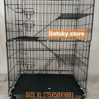 kandang kucing tingkat size besar