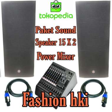 Stok Terbatas Paket Sound System Speaker Pasif 15 Inch Double Power Mixer Ashley Terbaru