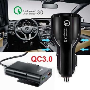 Car Charger 4 Port USB Mobil Charger Super Fast Charging