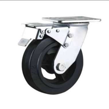 Roda Caster Troli / Troly Karet 6 Inch Heavy Duty Rem ( Kunci ) SUBARU Indonesia