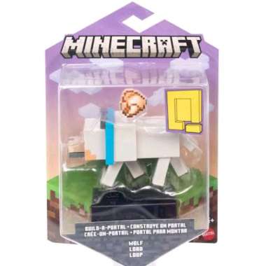 Mainan Anak Minecraft Steve Zombie Wolf Enderman Build A Portal Mattel Wolf