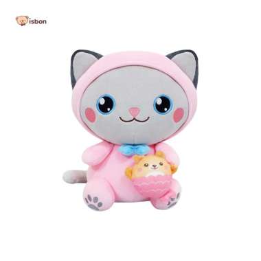 Boneka Kucing The Kitten Cat Plush Premium Lucu by Istana Boneka Woo Pink