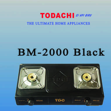 Kompor Gas Todachi BM-2000 Black 2 Tungku Gas Alam LNG