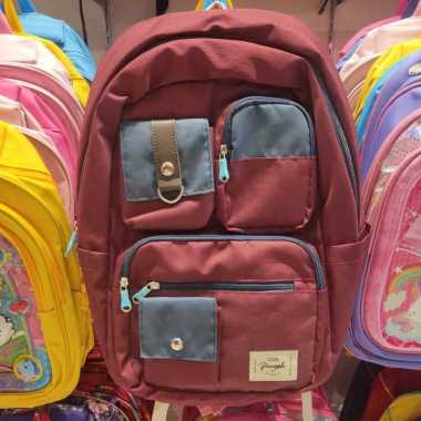 Pineapple 32219 Tas Ransel Sekolah Laptop 14inchi + Raincover Maroon
