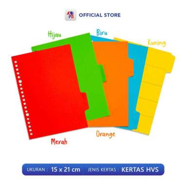 Pembatas binder / Pembatas binder a5 / Kertas File A5 Binder Divider Loose Leaf Isi 5 Pembatas 20 Lu