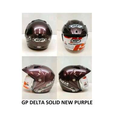 Helm Half Face GP Delta Solid,Zeus Size L , SNI Solid New Purple