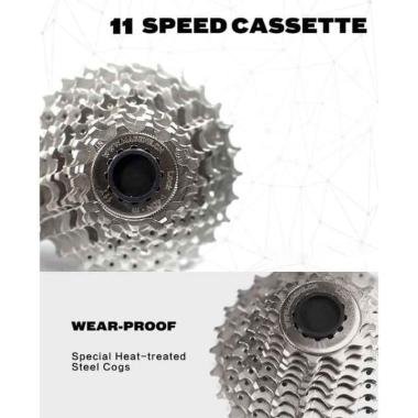 Magene Sprocket Cassette 11 Speed 11-28 Shimano Freehub Silver