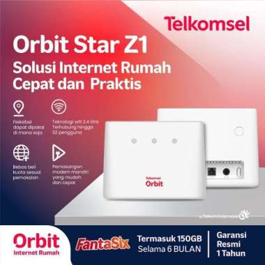 Modem Router Wifi Orbit Star Z1 Modem ZTE 4G LTE Free Telkomsel 150GB